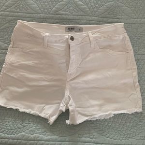 Just black size 30 white fringe hem denim shorts